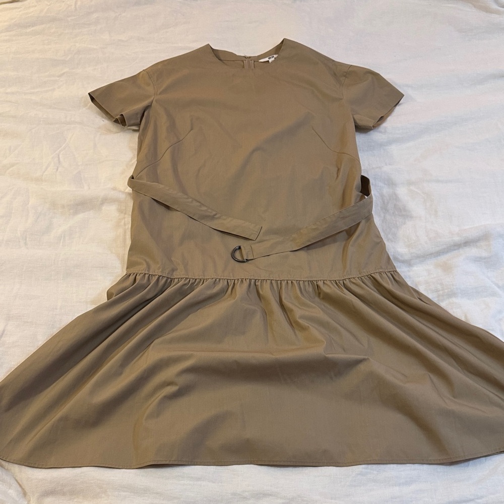 Cute khaki drop-waist Uniqlo dress, size S